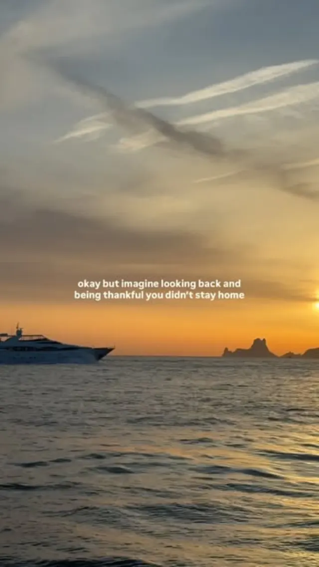 Reel: sunset over the sea — imagine being thankful you didn't stay home